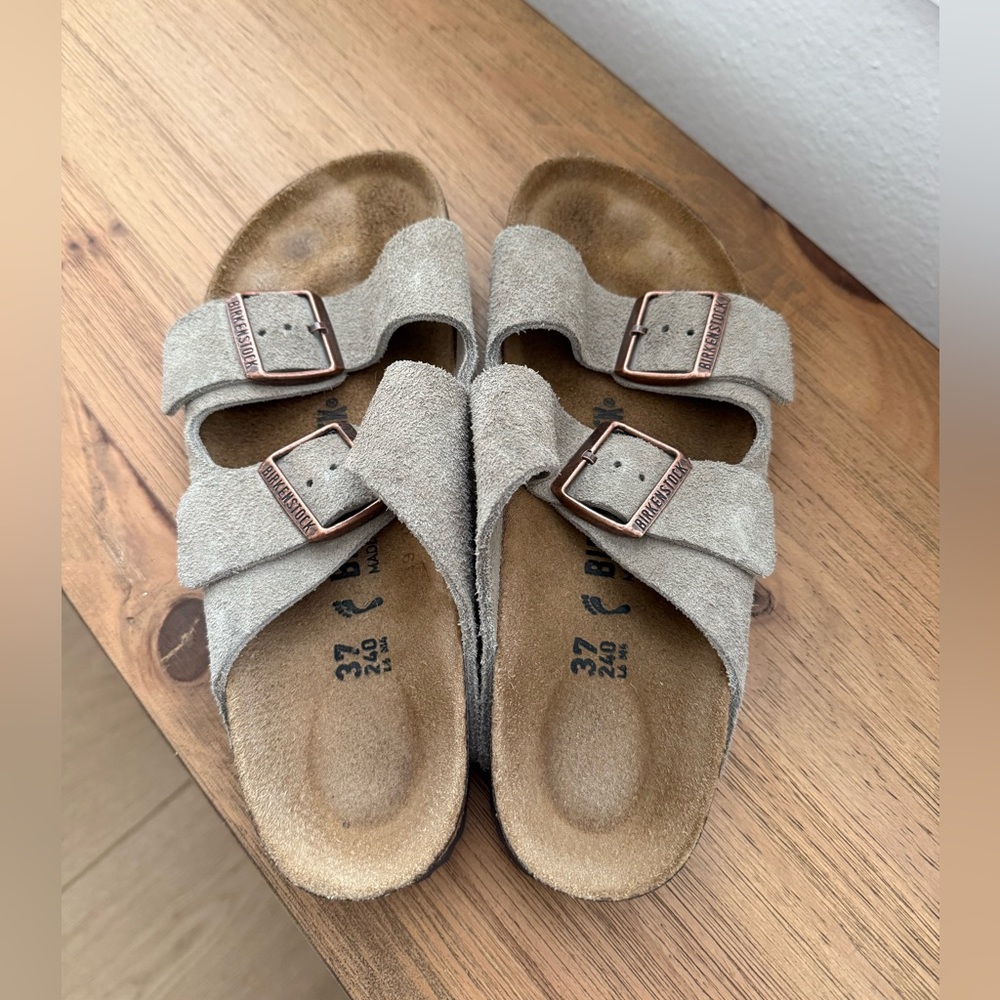 Birkenstock Arizona Suede Leather Taupe